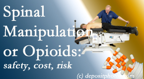 Chiropractic Solutions shares new comparison studies of the safety, cost, and effectiveness in reducing the need for further care of chronic low back pain: opioid vs spinal manipulation treatments.