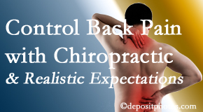 Chiropractic Solutions helps patients set realistic goals and find some control of their back pain and neck pain so it doesn’t necessarily control them. 