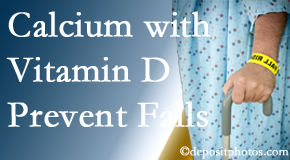 Calcium and vitamin D supplementation may be recommended to San Jose chiropractic patients who are at risk of falling.
