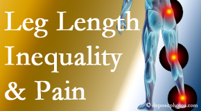 Chiropractic Solutions checks for leg length inequality as it is related to back, hip and knee pain issues.