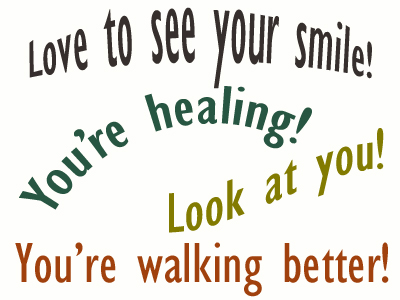 Use positive words to support your San Jose loved one as he/she gets chiropractic care for relief.