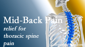 Chiropractic Solutions offers gentle chiropractic treatment to relieve mid-back pain in the thoracic spine. 