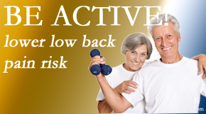 Chiropractic Solutions shares the relationship between physical activity level and back pain and the benefit of being physically active.  