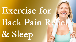 Chiropractic Solutions shares new research about the benefit of exercise for back pain relief and sleep. 