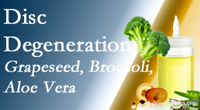 Chiropractic Solutions presents interesting studies on how to treat degenerated discs with grapeseed oil, aloe and broccoli sprout extract.