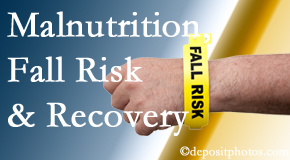 Chiropractic Solutions assesses patients for fall risks which include nutritional status and malnutrition indicators.