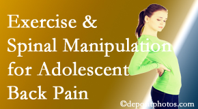 Chiropractic Solutions uses San Jose chiropractic and exercise to help back pain in adolescents.