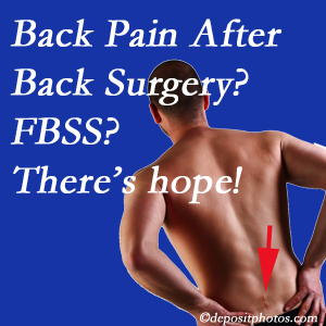San Jose chiropractic care offers a treatment plan for relieving post-back surgery continued pain (FBSS or failed back surgery syndrome).