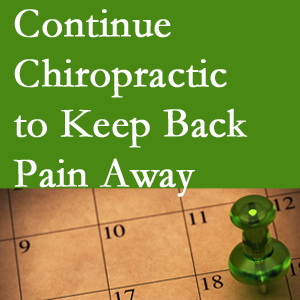 Continued San Jose chiropractic care helps keep back pain away.