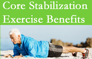 Chiropractic Solutions shares support for core stabilization exercises at any age in the management and prevention of back pain. 