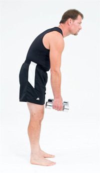 standing bending weighted